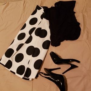 Lane Bryant NWT full skirt with polka dots